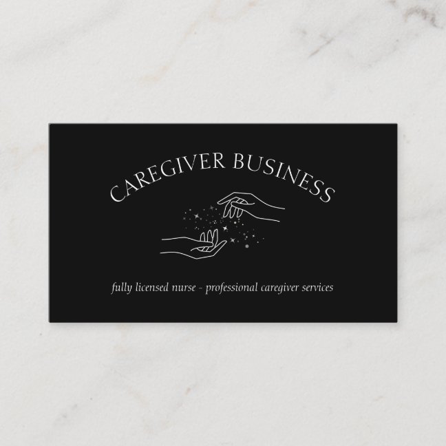 Caregiver Caregiving Adult Outpatient Nurse Business Card