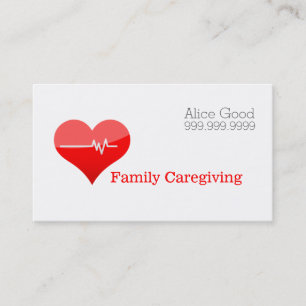 Caregiver Caregiving Nurse Nursing Health Care Business Card