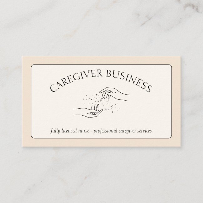 Caregiver Caregiving Special Outpatient Nurse Business Card