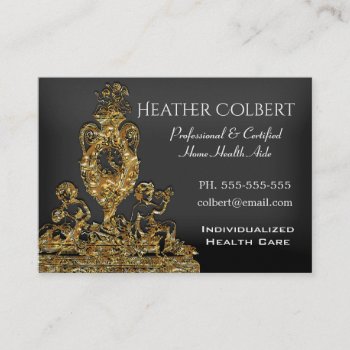 Caregiver  Cherub And Time  Professional Business Card by LiquidEyes at Zazzle
