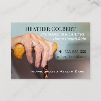 Caregiver Comfort Beautiful Professional Business Card by LiquidEyes at Zazzle