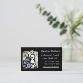 Caregiver Cute Professional Business Card (Standing Front)