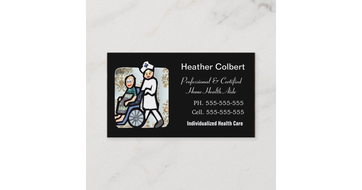 Caregiver Cute Professional Business Card | Zazzle