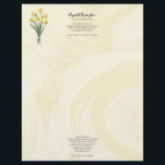 Caregiver Elder Care Services Floral Letterhead<br><div class="desc">Elevate your professional image with our Caregiver Elder Care Services Floral Letterhead, featuring watercolor daffodils on a soothing yellow background. This design is suitable for a variety of home-care services, including caregivers for seniors, elder care providers, and nurses. Add your name, title, and contact details as well as your services...</div>