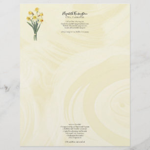 Caregiver Elder Care Services Floral Letterhead