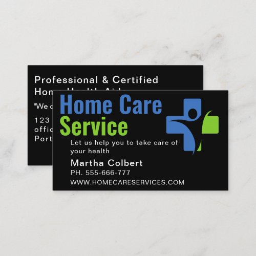 Caregiver Elderly Home Aide Business Card