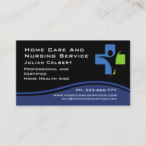 Caregiver Elderly Home Aide Business Card
