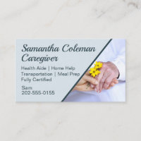 Caregiver Elderly Home Aide Business Card