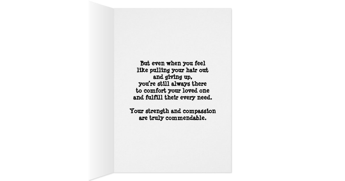 Caregiver Encouragement Card | Zazzle