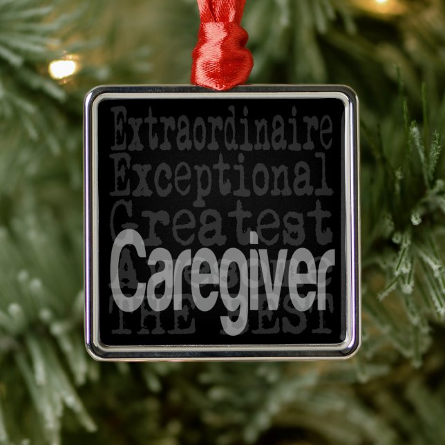 Caregiver Extraordinaire Metal Ornament (Tree)