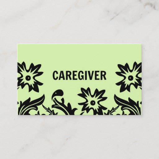 Customizable Caregiver Flower Business Card