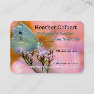 Caregiver Flutter Friendly Professional Business Card