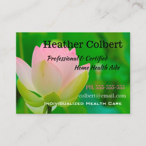 Caregiver Fresh Floral Joy Business Card