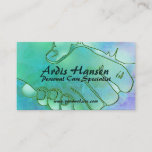 Caregiver Hands Harmony Green And Blue Business Card at Zazzle