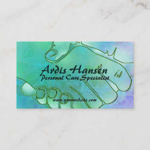 Caregiver Hands Harmony Green and Blue Business Card