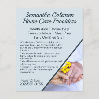 Caregiver Home Care Blue Promotional Business Flyer