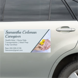 Caregiver Home Help Blue Promotional Car Magnet