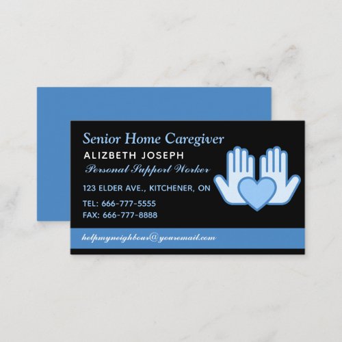Caregiver Home Help Business Card