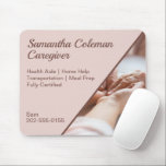 Caregiver Home Help Mouse Pad<br><div class="desc">A beautiful business mouse mat featuring elderly hands. This great mousemat would work well for a private caregiver,  home help business,  or a residential nursing organization. Easy to personalize with your own company information.</div>