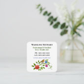 Caregiver Little Bird Helper Square Professional Square Business Card (Standing Front)