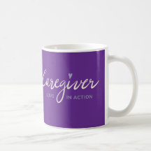 Caregiver Love In Action Mug with purple heart