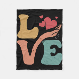 Caregiver Nurse Caregiver Caregiving LOVE Fleece Blanket