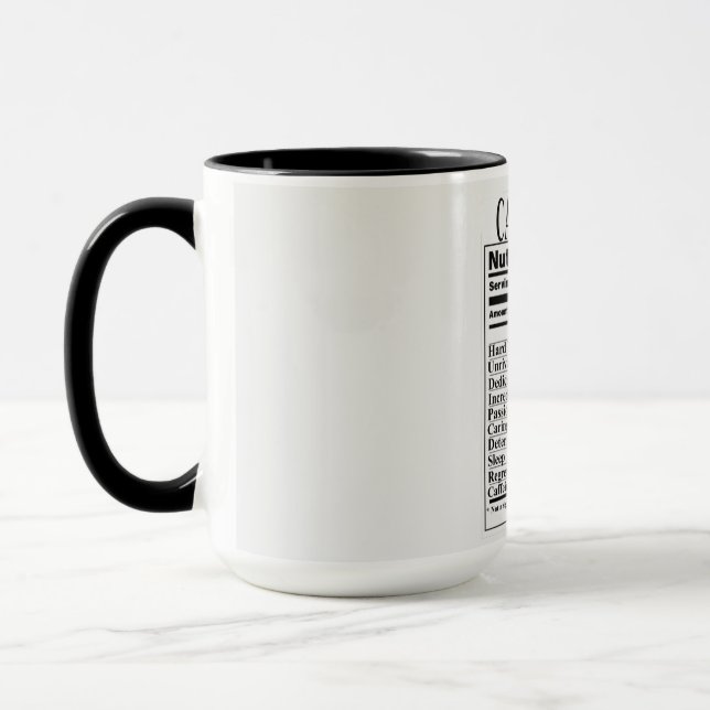 Caregiver Nutrition Facts Mug (Left)