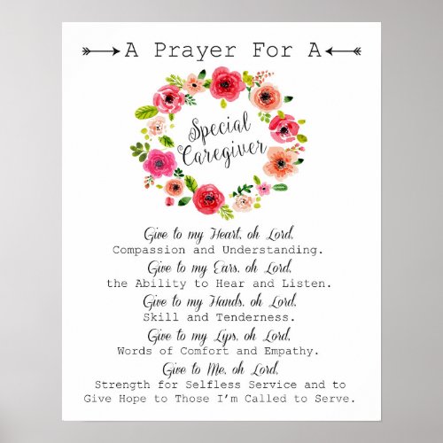 Caregiver Prayer Poster