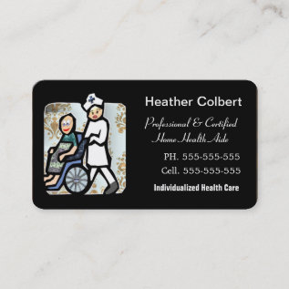 Caregiver Professional Rounded Edge Business Card at Zazzle