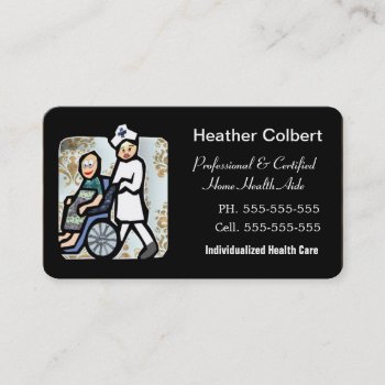 Caregiver Professional Rounded Edge Business Card by LiquidEyes at Zazzle
