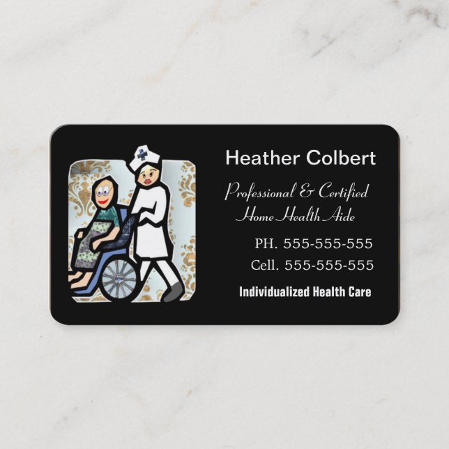 Caregiver Professional Rounded Edge Business Card (Front)
