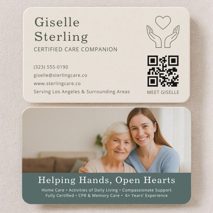 Caregiver QR Code Business Card