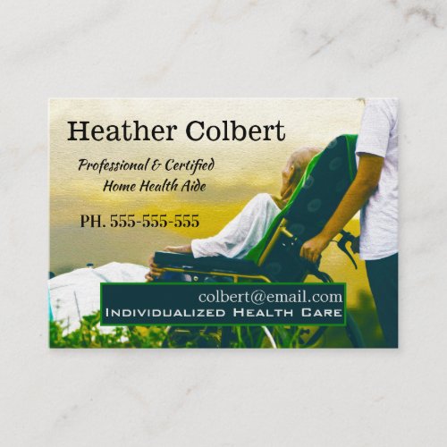 Caregiver Sincere Focus Friendly Professional Business Card