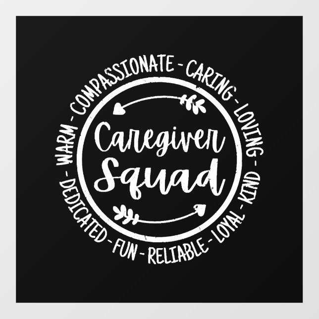 Caregiver Squad Life Caregiving Best Caregiver Floor Decals (Front)