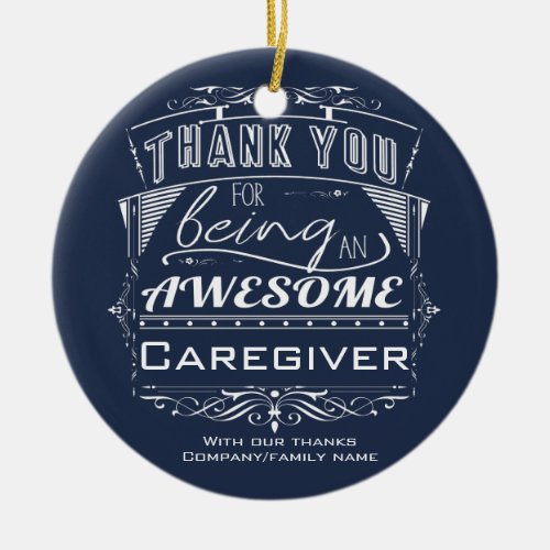 Caregiver Thank You Appreciation Ceramic Ornament