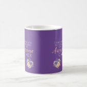 Caregiver Thank You Appreciation Floral Purple Coffee Mug (Center)
