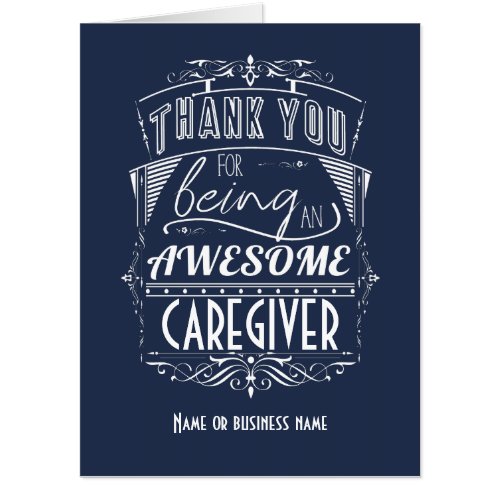 Caregiver Thank You Appreciation Jumbo Card