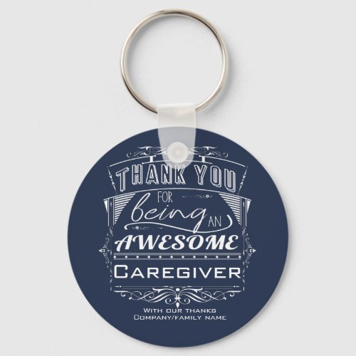 Caregiver Thank You Appreciation Keychain