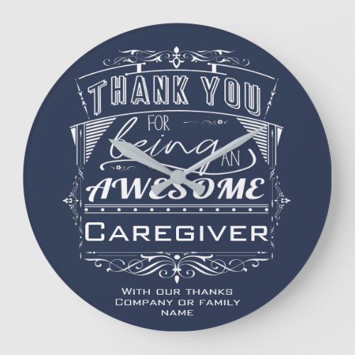 Caregiver Thank You Appreciation Large Clock