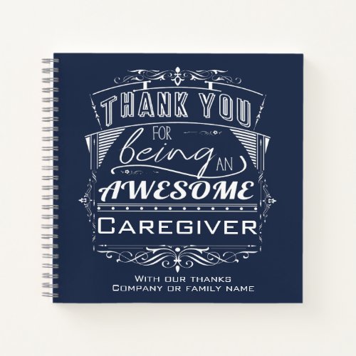 Caregiver Thank You Appreciation Notebook