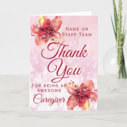 Caregiver Thank You Floral Lily