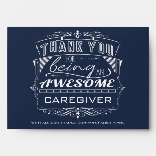 Caregiver Thank You Money Cash Voucher Envelope