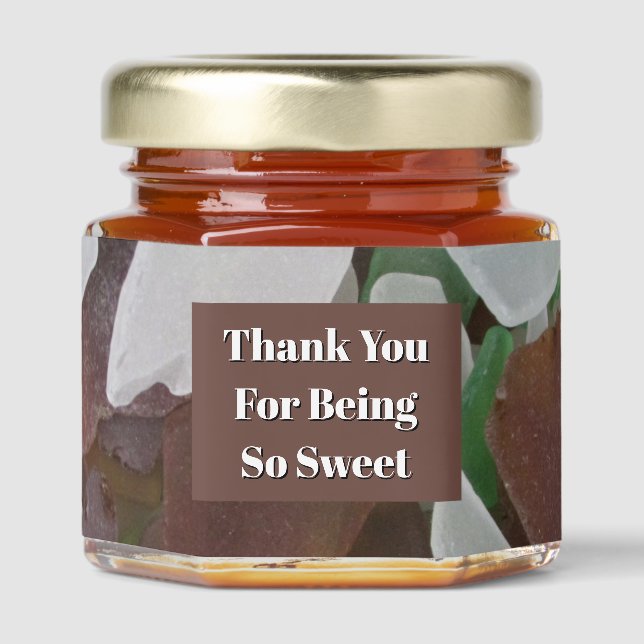 Caregiver Thank You Nursing Home Beach Coastal Honey Jar Favors (Front)