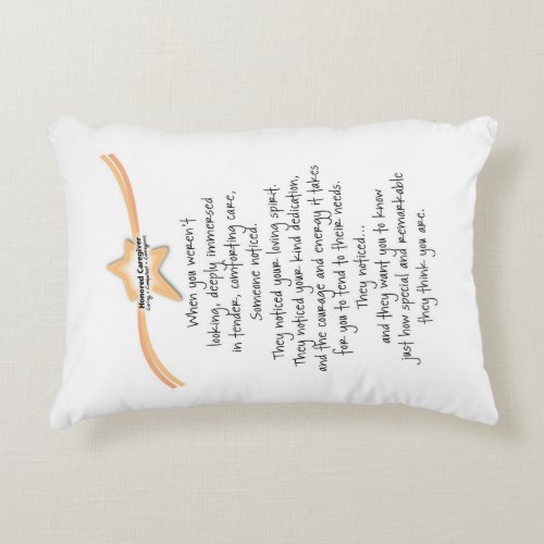 Caregiver throw pillow