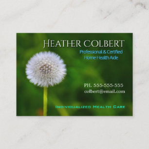 Caregiver Trusting Dandelion Helper Business Card