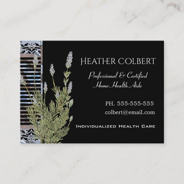 Caregiver Trusting Heather Professional Business Card (Front)
