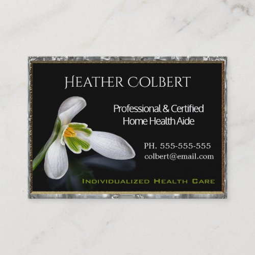 Caregiver Trusting Snowdrop Professional    Business Card