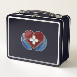 Caregivers and Teachers: Pillars of the Communi Metal Lunch Box