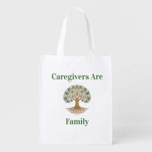 Caregivers Are Family Grocery Bag