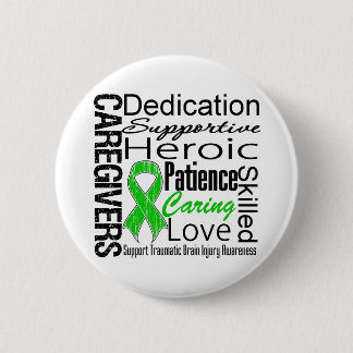 Caregivers Collage Traumatic Brain Injury Pinback Button